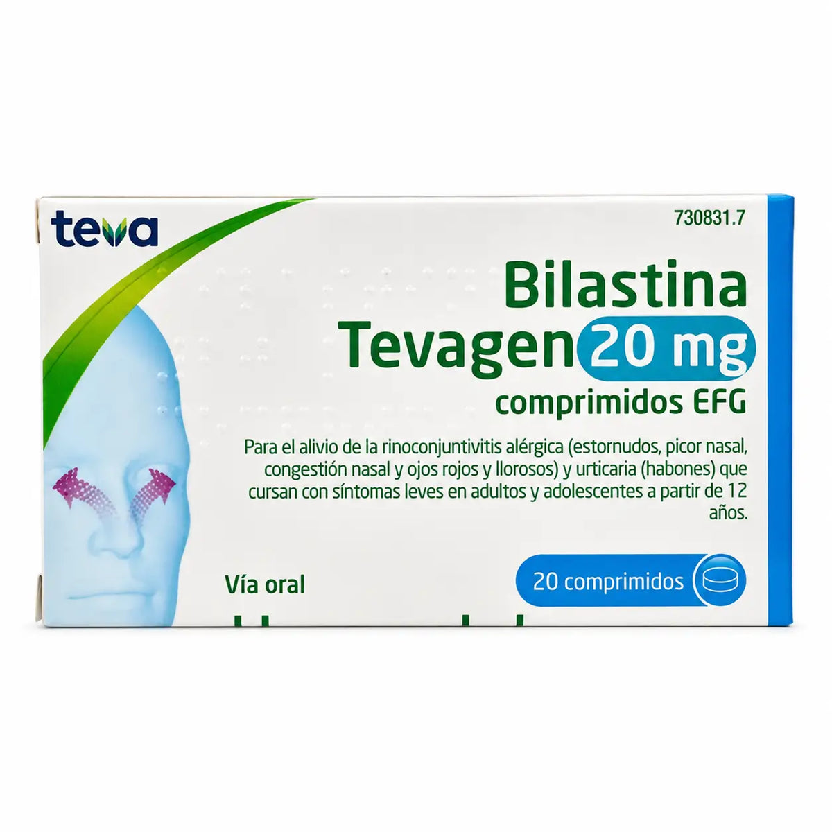 Bilastina Tevagen 20 Mg Efg, 20 δισκία