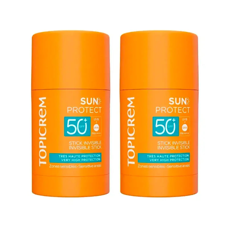 Topicrem Sun Protect Invisible Stick SPF 50+, Συσκευασία 2 x 15 γρ.