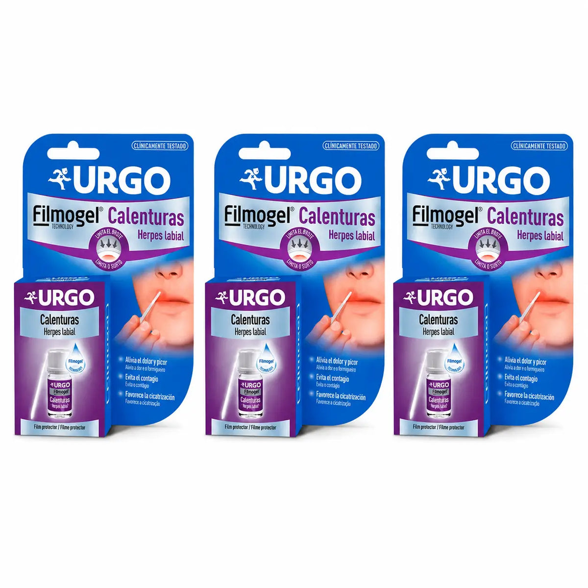 Urgo Calenturas Filmogel 3 ml, συσκευασία των 3