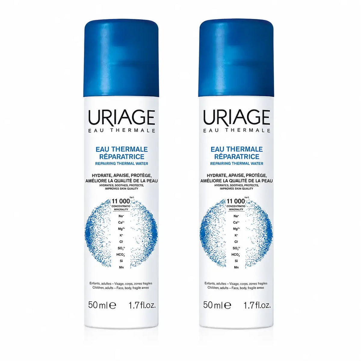 Uriage Eau Thermale Αναζωογονητικό Θερμικό Νερό 50 ml, συσκευασία 2 τεμαχίων