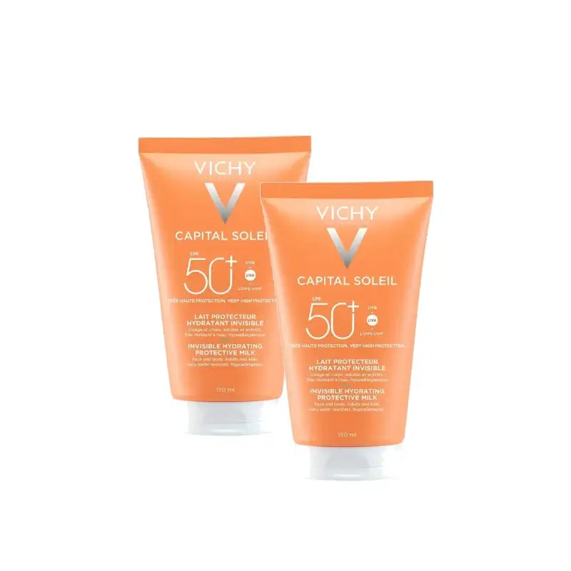 Vichy Capital Soleil Ενυδατικό Γαλάκτωμα SPF50+ 150 ml, συσκευασία 2 τεμαχίων