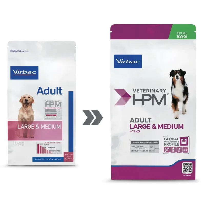 Virbac Hpm Canine Adult Large Medium 16Kg, τροφή για σκύλους