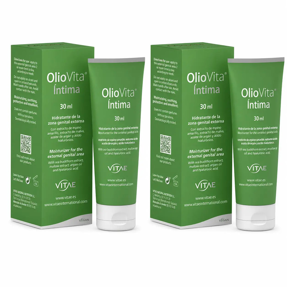 Vitae Oliovita Κρέμα για την ευαίσθητη περιοχή, 2 x 30 ml