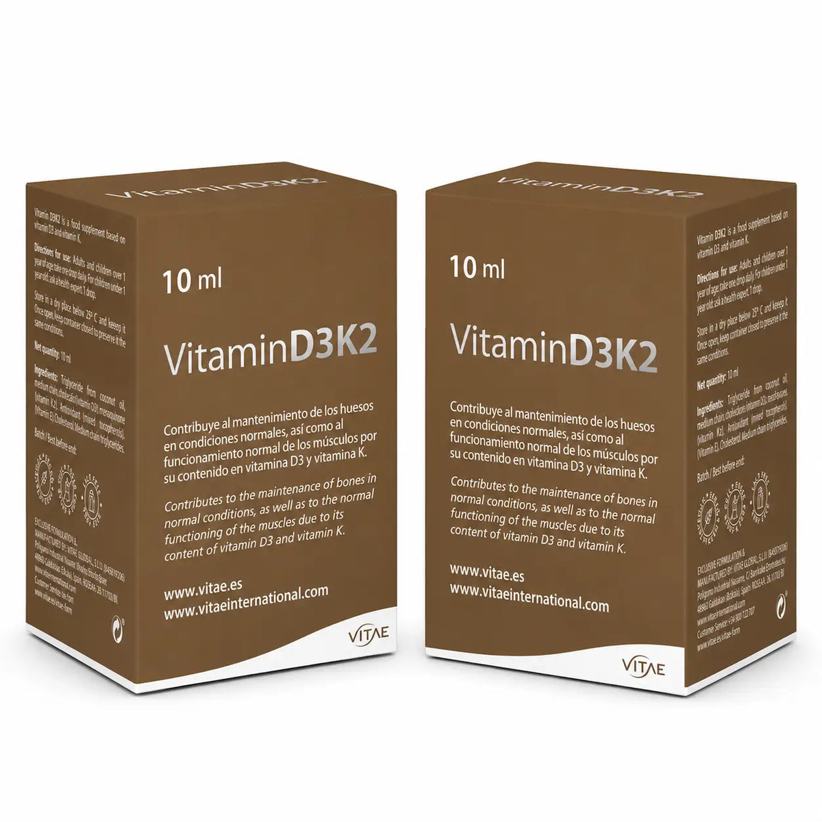 Vitae Βιταμίνη D3K2, 2 x 10 ml