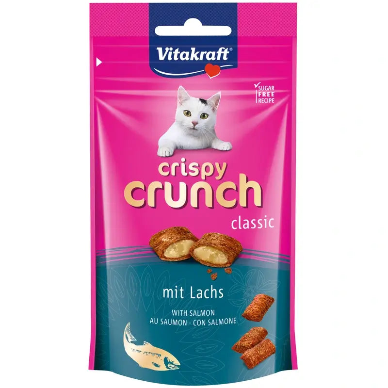 Vitakraft Crispy Crunch Σολομός για γάτες 8x60 γραμμάρια