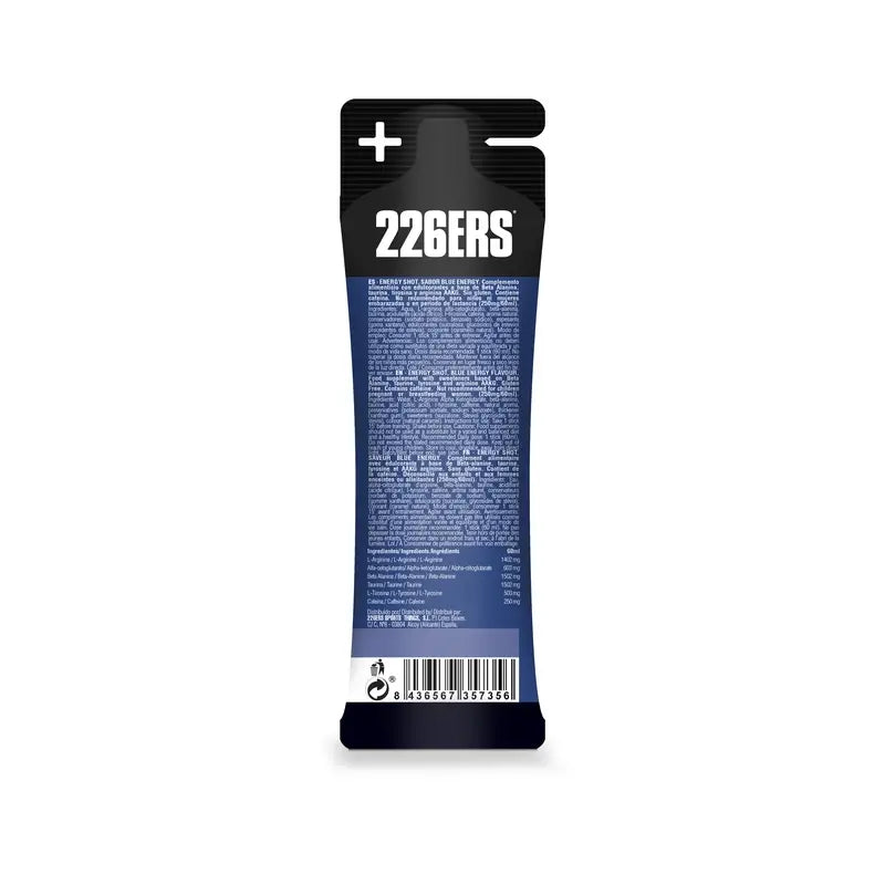226Ers Energy Shot Stick 60 ml Blue Energy Xtrem 250 mg, 60 ml