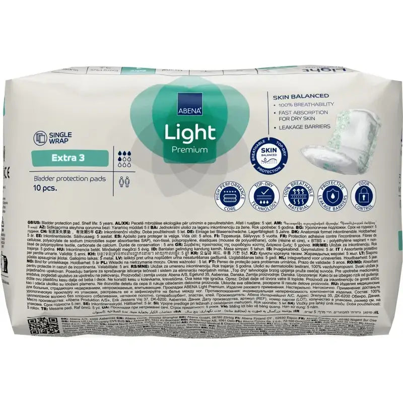 Abena Light Premium Extra 3, 10 τεμάχια