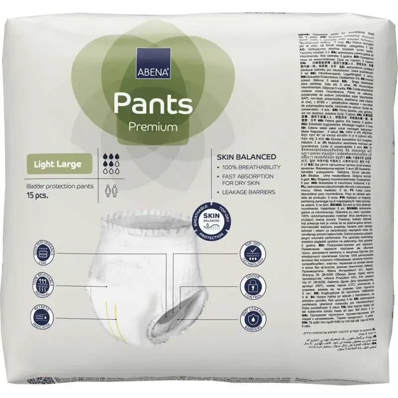 Abena Pants Premium Light Μέγεθος L, 15 τεμάχια