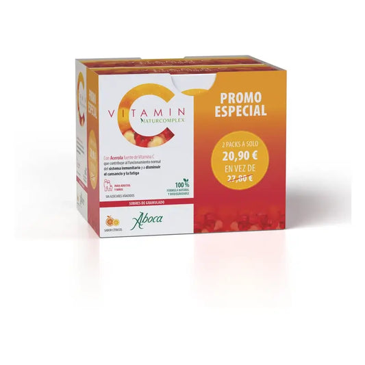 Aboca Vitamin C Naturcomplex Συμπλήρωμα διατροφής, 20 + 20 φακελάκια