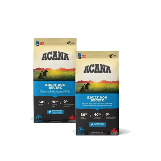Acana Canine Adult 17Kg τροφή για σκύλους, συσκευασία των 2