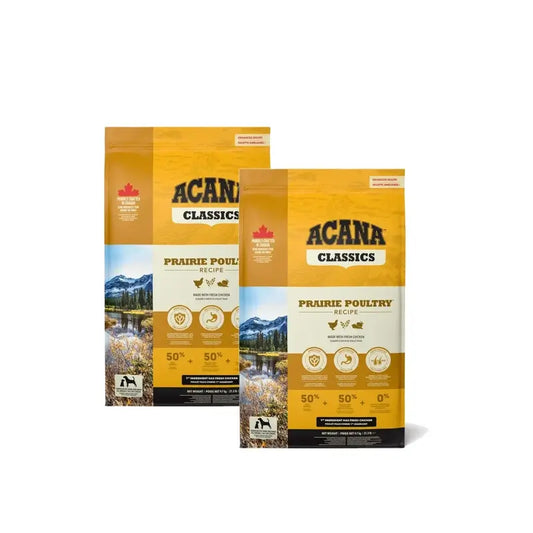 Acana Canine Adult Classics Prairie Poultry 14,5 Kg, Τροφή για σκύλους, συσκευασία 2