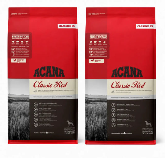Acana Canine Adult Classics Red 14,5 Kg Τροφή για σκύλους, συσκευασία 2