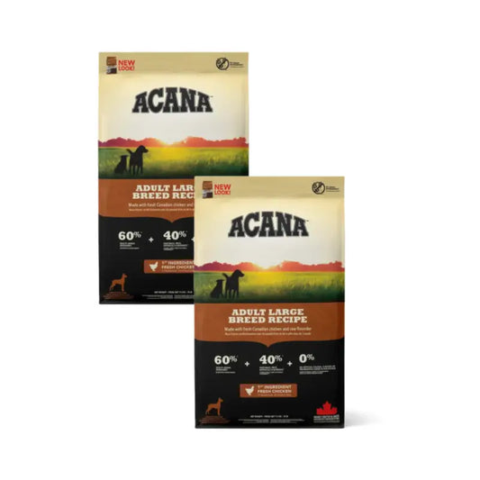 Acana Canine Adult Heritage για μεγάλες φυλές, συσκευασία 2 x 11,4 kg, τροφή για σκύλους