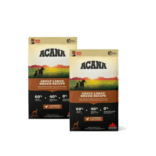 Acana Canine Adult Heritage για μεγάλες φυλές, συσκευασία 2 x 11,4 kg, τροφή για σκύλους