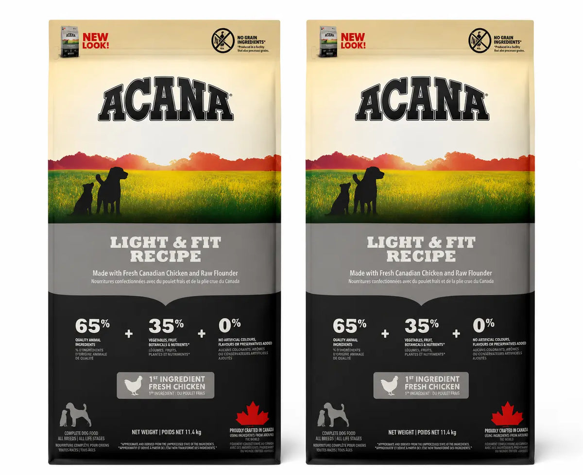 Acana Canine Adult Light 11,4 Kg Τροφή για σκύλους, συσκευασία 2