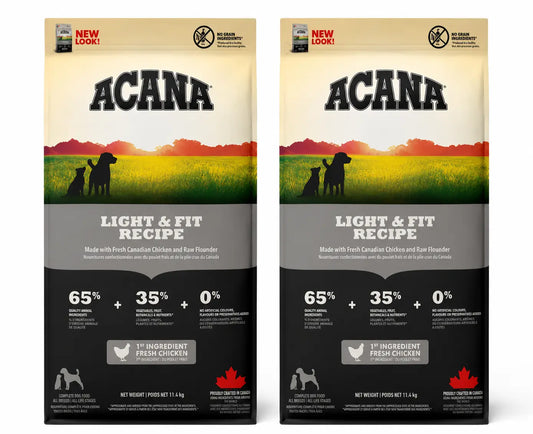Acana Canine Adult Light 11,4 Kg Τροφή για σκύλους, συσκευασία 2