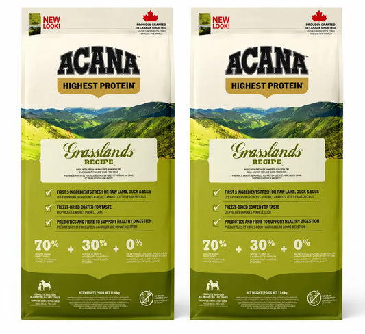 Acana Canine Adult Regionals Grasslands Prairie 11,4 Kg Τροφή για σκύλους, συσκευασία 2