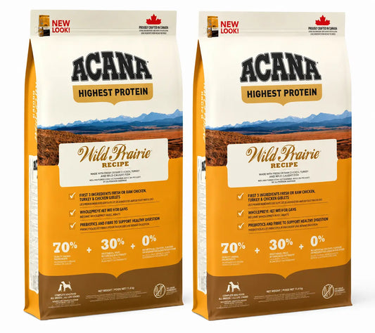 Acana Canine Adult Regionals Wild Prairie 11,4 Kg Τροφή για σκύλους, συσκευασία 2