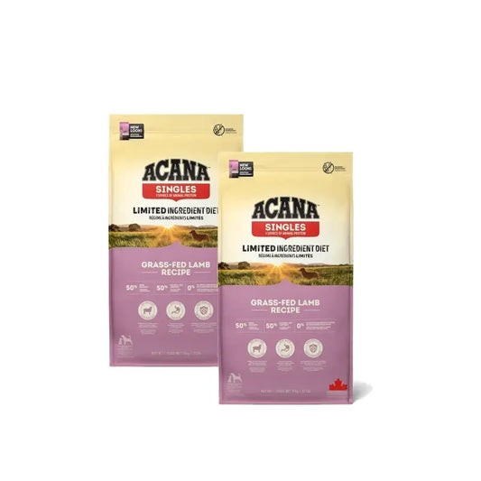 Acana Canine Adult Singles Grass Fed 17 Kg Τροφή για σκύλους, συσκευασία 2