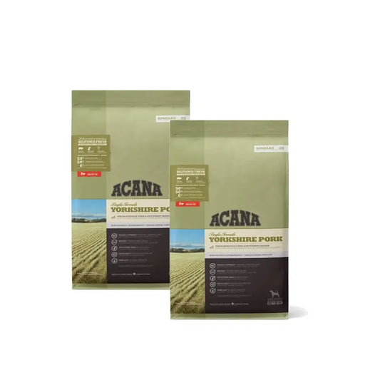 Acana Canine Adult Singles Yorkshire Pork 11,4 Kg Τροφή για σκύλους, συσκευασία 2