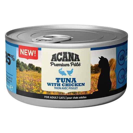 Acana Feline Premium Pate Τόνος και Κοτόπουλο 24X85 γρ. υγρή τροφή για γάτες