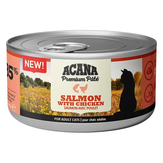Acana Feline Premium Πάστα με σολομό και κοτόπουλο 24X85 γρ. υγρή τροφή για γάτες
