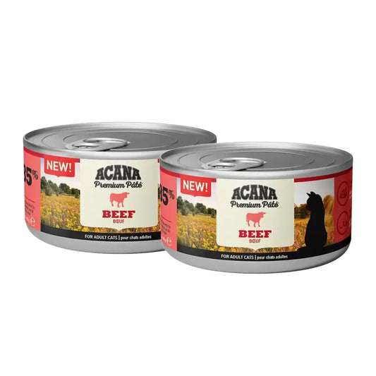 Acana Feline Premium Pate Μοσχάρι, συσκευασία 2 x 24 x 85 γραμμάρια, υγρή τροφή για γάτες