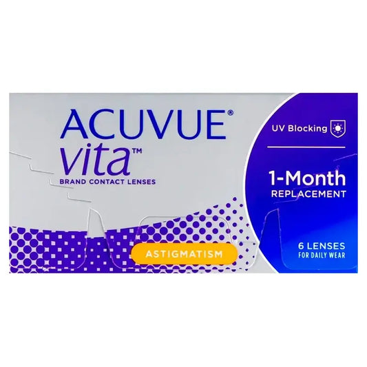 Acuvue Vita Τορικοί φακοί επαφής μηνιαίας χρήσης, 6 τεμάχια