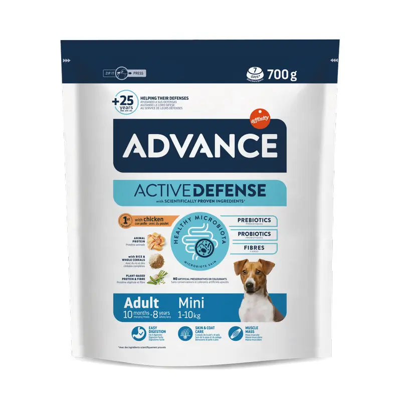 Advance Active Defense Mini Τροφή για ενήλικα σκυλιά, 700 γρ.