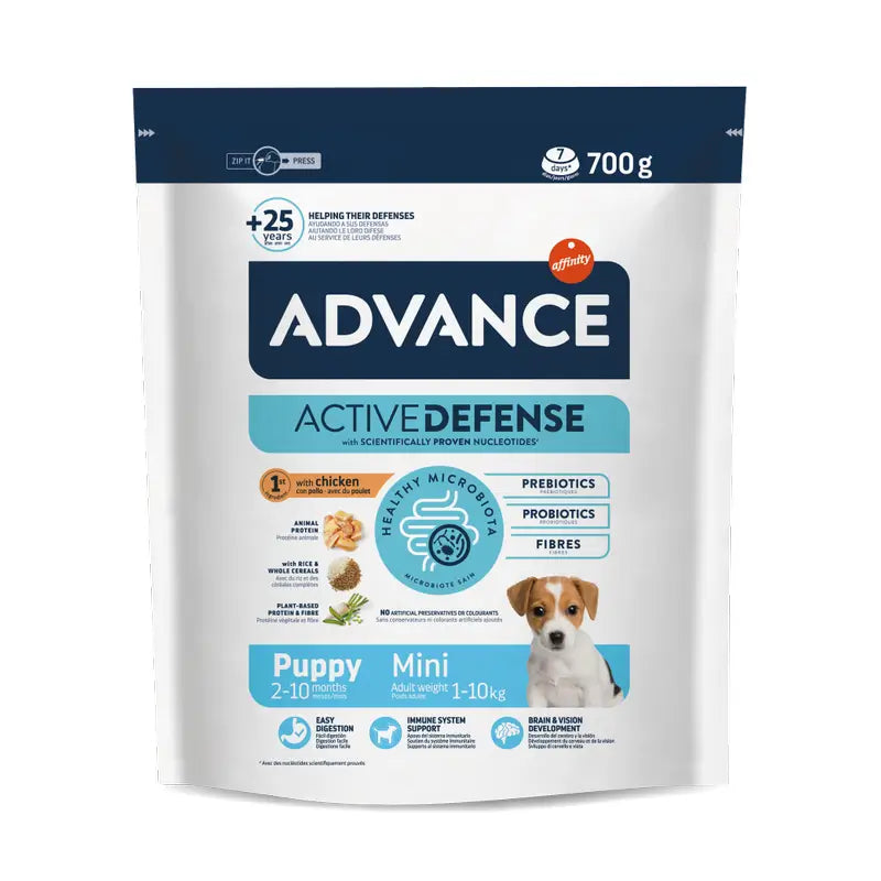Advance Active Defense Mini Puppy Τροφή για σκύλους, 700 γρ.