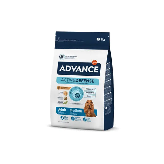 Advance Canine Adult Medium Κοτόπουλο & Ρύζι 3Kg, τροφή για σκύλους