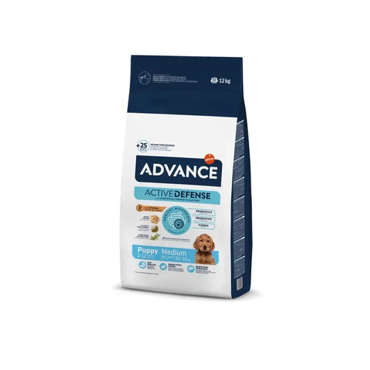 Advance Canine Puppy Medium Κοτόπουλο & Ρύζι 12Kg, τροφή για σκύλους