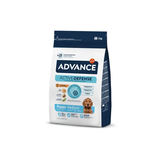 Advance Canine Puppy Medium Κοτόπουλο & Ρύζι 3Kg, τροφή για σκύλους