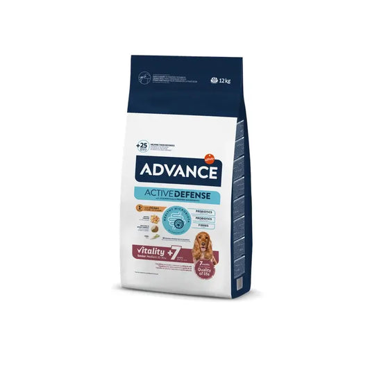 Advance Canine Senior Medium Κοτόπουλο & Ρύζι 12Kg, τροφή για σκύλους