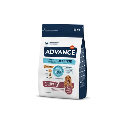 Advance Canine Senior Medium Κοτόπουλο & Ρύζι 3Kg, τροφή για σκύλους