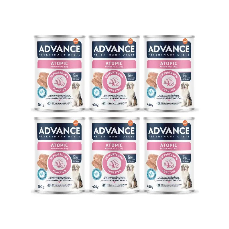 Advance Υγρή Τροφή Support Skin για Σκύλους Medium Maxi, Ατομική Συσκευασία, 6 x 400 γρ.
