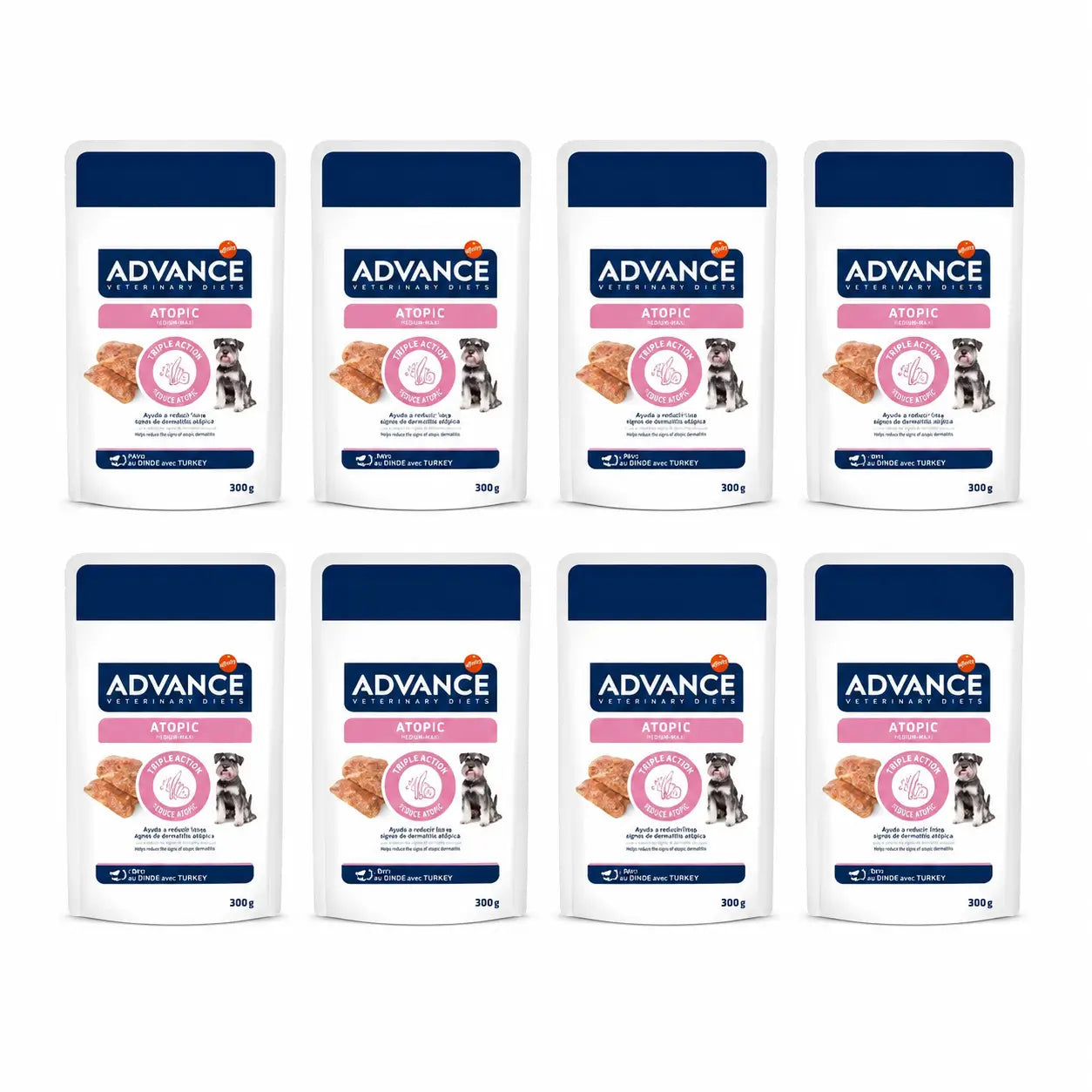 Advance Υγρή Τροφή Support Skin για σκύλους Mini, μεμονωμένες μερίδες, 8 x 150 γρ.
