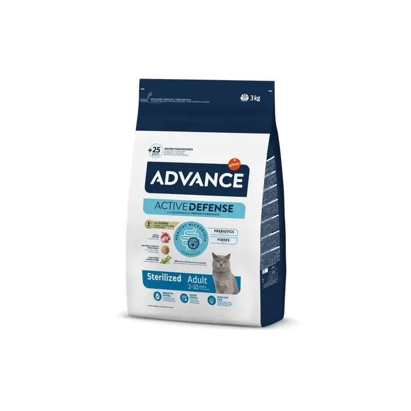 Advance Feline Adult για στειρωμένες γάτες με γεύση γαλοπούλας 3Kg, τροφή για γάτες