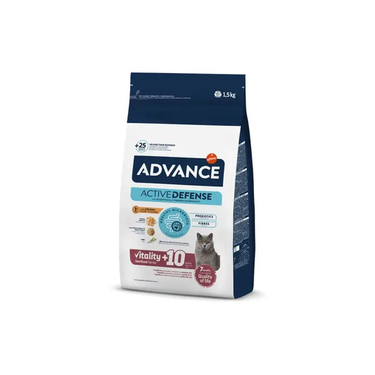 Advance Feline Senior+10 για στειρωμένες γάτες. Κοτόπουλο 1,5 kg, τροφή για γάτες