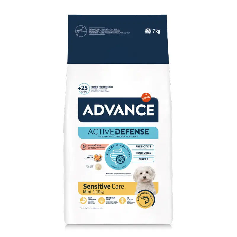 Advance Τροφή για σκύλους, Mini, με σολομό, Superpremium, 7 kg