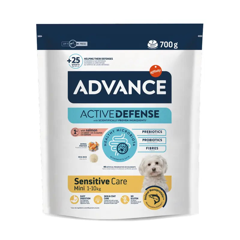 Advance Τροφή για σκύλους, Mini, με σολομό, Superpremium, 700 γρ.