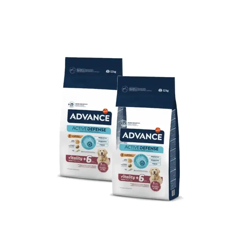 Advance Senior Maxi +6 Κοτόπουλο και Ρύζι, 2x 12 kg