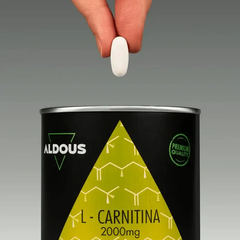 Aldous Bio L-καρνιτίνη 2000 mg: Συμπλήρωμα διατροφής για πριν την προπόνηση και μυϊκή αποκατάσταση, 200 δισκία