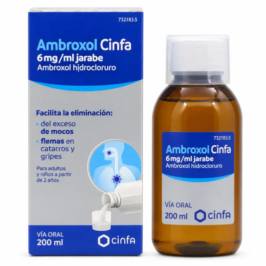 Σιρόπι Ambroxol Cinfa 6 mg/ml, 1 φιάλη των 200 ml