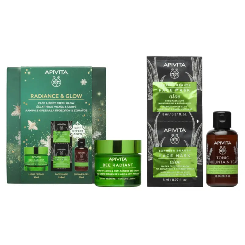 Apivita Σετ Bee Radiant Ελαφριά Κρέμα, 50 + 2*8 + 75 ml