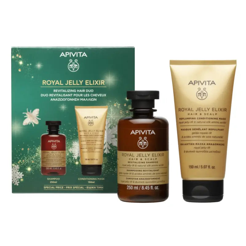 Apivita Σετ Royal Jelly Elixir Σαμπουάν + Μαλακτικό-Μάσκα, 250 + 150 ml