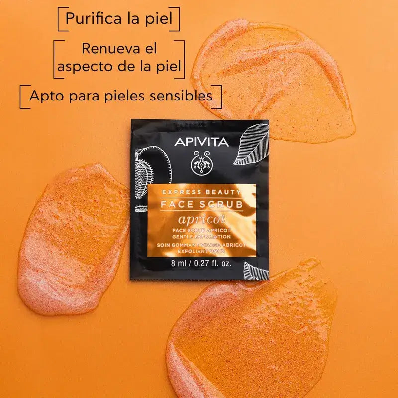 Apivita Express Beauty Απολεπιστικό με βερίκοκο, 2x8 ml