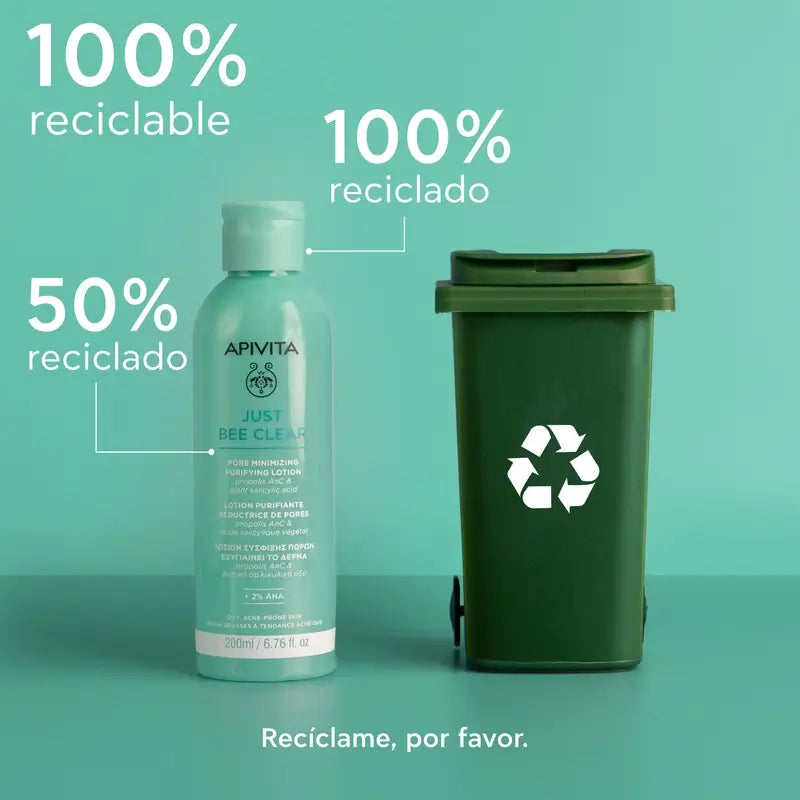 Apivita Λοσιόν Καθαρισμού και Σύσφιξης Πόρων Just Bee Clear, 200 ml