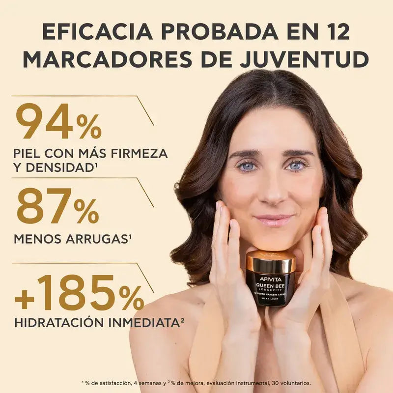 Apivita Queen Bee Longevity Ελαφριά Κρέμα με 12 Σημεία Νεότητας, 50 ml