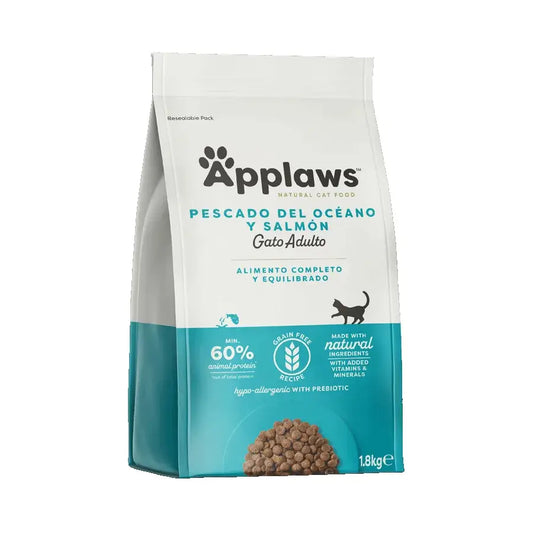 Applaws Cat Dry για ενήλικες γάτες – Ψάρι και σολομός 1,8 kg